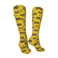 thumbnail image 3 of Honeii Vintage Excavator Print Calf Socks Sports Socks Seamless Toe, Trouser Socks,Knee High Long Socks for Women and Men-One Size, 3 of 8