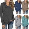 thumbnail image 2 of Nueva blusa ajustada de talla grande para mujer Otoño/Invierno 2022 con jersey de manga larga y cremallera en Color sólido, 2 of 5