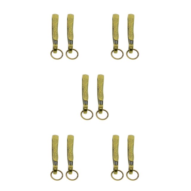 Bewildely Paquete de 2 soportes para llaveros con gancho en U, accesorios para hacer joyas, bronce Type2 NO2 Bewildely CBP197384