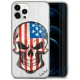 thumbnail image 1 of Case Yard iPhone-11-Pro Case Clear Soft & Flexible TPU Ultra Low Profile Slim Fit Thin Shockproof Transparent Bumper Protective Cover Drop Protective Cell Phone Cases (US Skull), 1 of 8