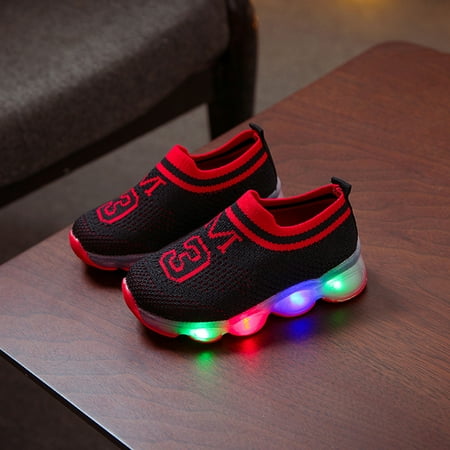 

EGNMCR Kids Light Up Shoes Led Flash Sneakers with Spider Upper for Boys Girls Toddles Best Gift for Birthday Thanksgiving Christmas Halloween Day Christmas Halloween - Baby Days savings event