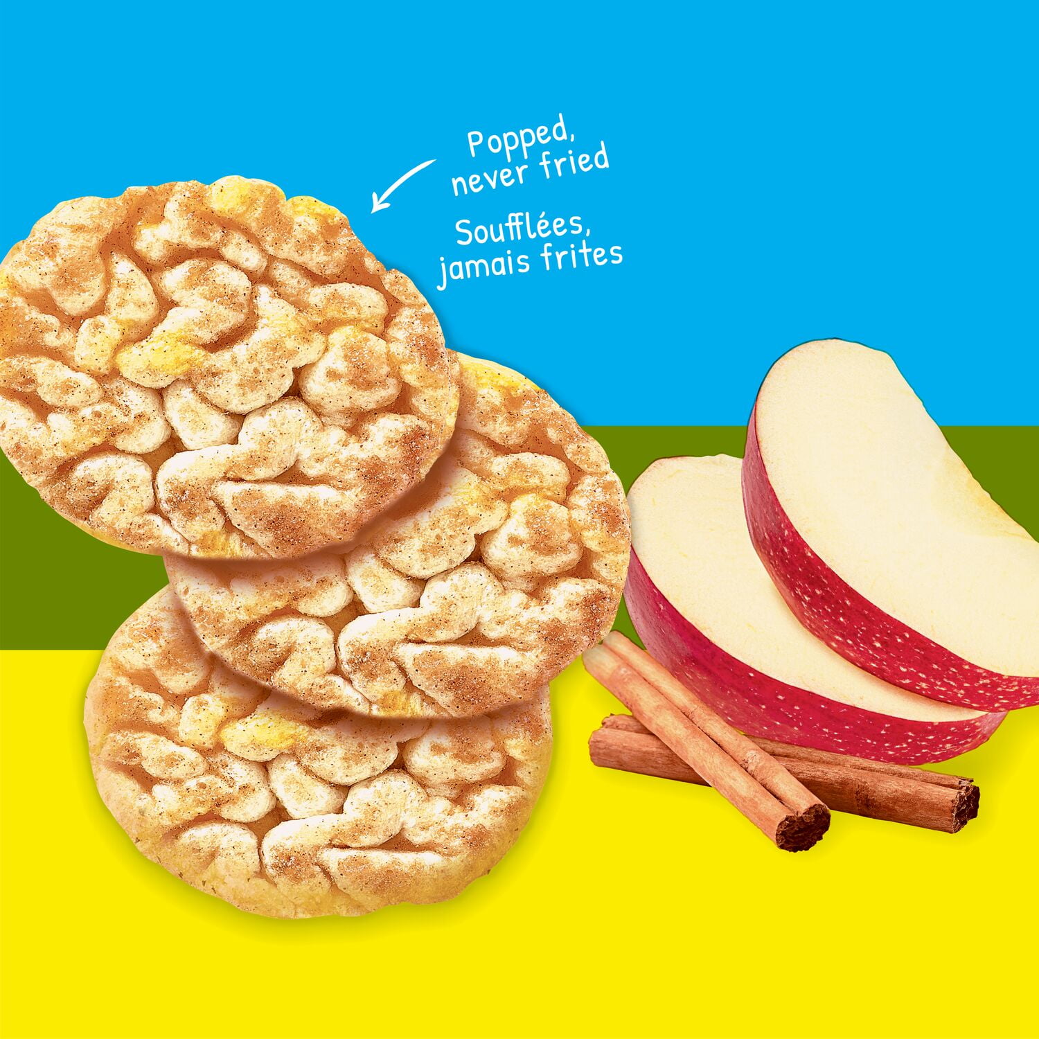 Quaker Crispy Minis galettes de riz brun saveur Pommes et cannelle