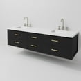 thumbnail image 6 of Castor 72 in W Black Double Bath Vanity, Cultured Marble Top, and Faucet Set, 6 of 10