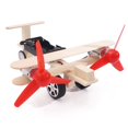 thumbnail image 2 of Luzkey 6xDIY Plane Model Kit Wood Kids Physical Science Experiments Toy Twin engine, 2 of 8
