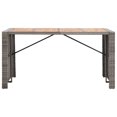 thumbnail image 5 of vidaXL 9 Piece Outdoor Bar Set Poly Rattan and Wood Acacia Grey, 5 of 5