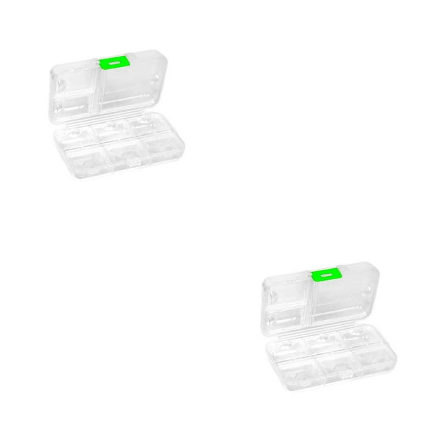 tredstone Organisateur de Pilules Poche de Rangement 7 Jours Conteneur de Comprimés de Soins de Santé Compartiment Scellé Distributeur Grande Capacité Support Quotidien Blanc 2Ensemble