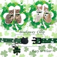 thumbnail image 4 of Vehomy 4PCS Saint Patrick's Day Cat Collars with Bells Kitten Breakaway Irish Shamrock Bandana Collar with Green Dog Top Hat Pet Adjustable Collars for Cats Kitten Small Dogs, 4 of 6