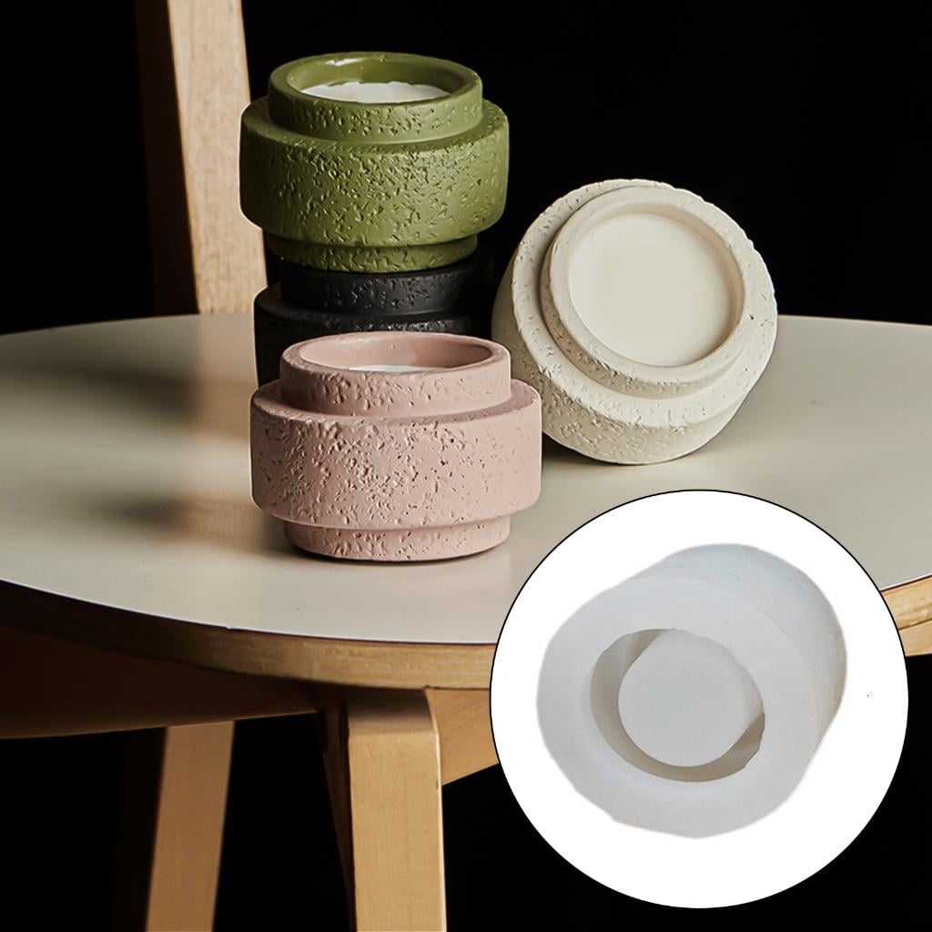 Handmade Round Candle Cup Casting Molds Scented Candle Silicone Molds Plaster Molds Craft Supplies for Candle Making