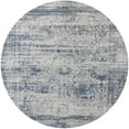 thumbnail image 1 of Ahgly Company Indoor Round Mid-Century Modern Light Slate Gray Oriental Area Rugs, 7' Round, 1 of 6