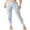 Light Blue, variant on Purple Candy Womens Juniors Extreme Distressed Denim Skinnys (X-Large, Light Denim)