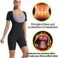 thumbnail image 4 of Sauna Suit for Women Sweat Vest Waist Trainer 3 in 1 Slimming Full Body Shaper Workout Top with Sleeve Shorts, 4 of 11