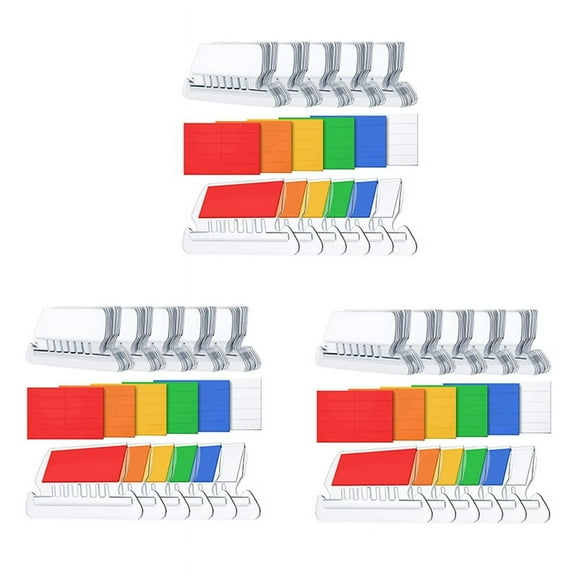 360 Sets File Document Tabs 2 Inch Hanging Folder Tabs and Multicolor Inserts for Quick Identification of Hanging Files,360 x Hanging folder angle tabs 360 x Hanging folder multicolor inserts
