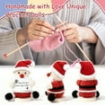 thumbnail image 3 of Santa Claus with Positive Message Cards – Mini Knitted Yarn Dolls for Cheer Up Gifts, Party Favors, Desk Decor, and Holiday Encouragement, 3 of 9