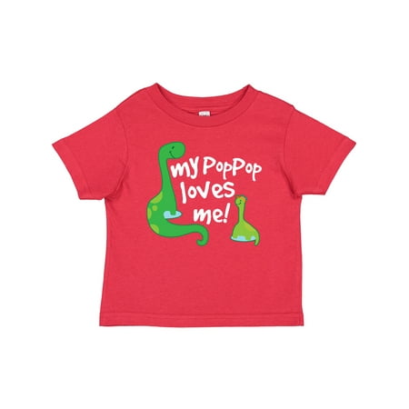

Inktastic My Pop Pop Loves Me Dinosaur Boys or Girls Baby T-Shirt
