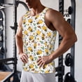 thumbnail image 3 of Wukai Bee and Flowers Print Men’s Workout Tank Top Sleeveless Muscle T shirt Gym Running Fitness Tank Top-Medium, 3 of 7