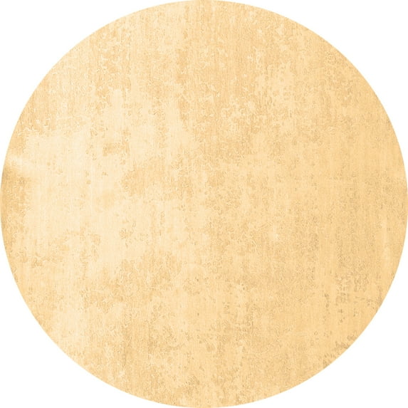 Ahgly Company Indoor Round Solid Brown Modern Area Rugs, 7' Round