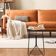 thumbnail image 7 of Glass Patio Side Table Accent Table Bistro Coffee Table Plant,Small Round End Table - Metal Side Table, Small Porch Table for Indoor and Outdoor Decor Orange, 7 of 7