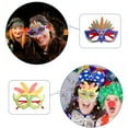 thumbnail image 4 of Bewildely Marco de anteojos de pluma DIY, Color brillante, fiestas temáticas de carnaval, máscara de mascarada, vestido, decoración, Kits de decoración para fiestas Carta, 4 of 6