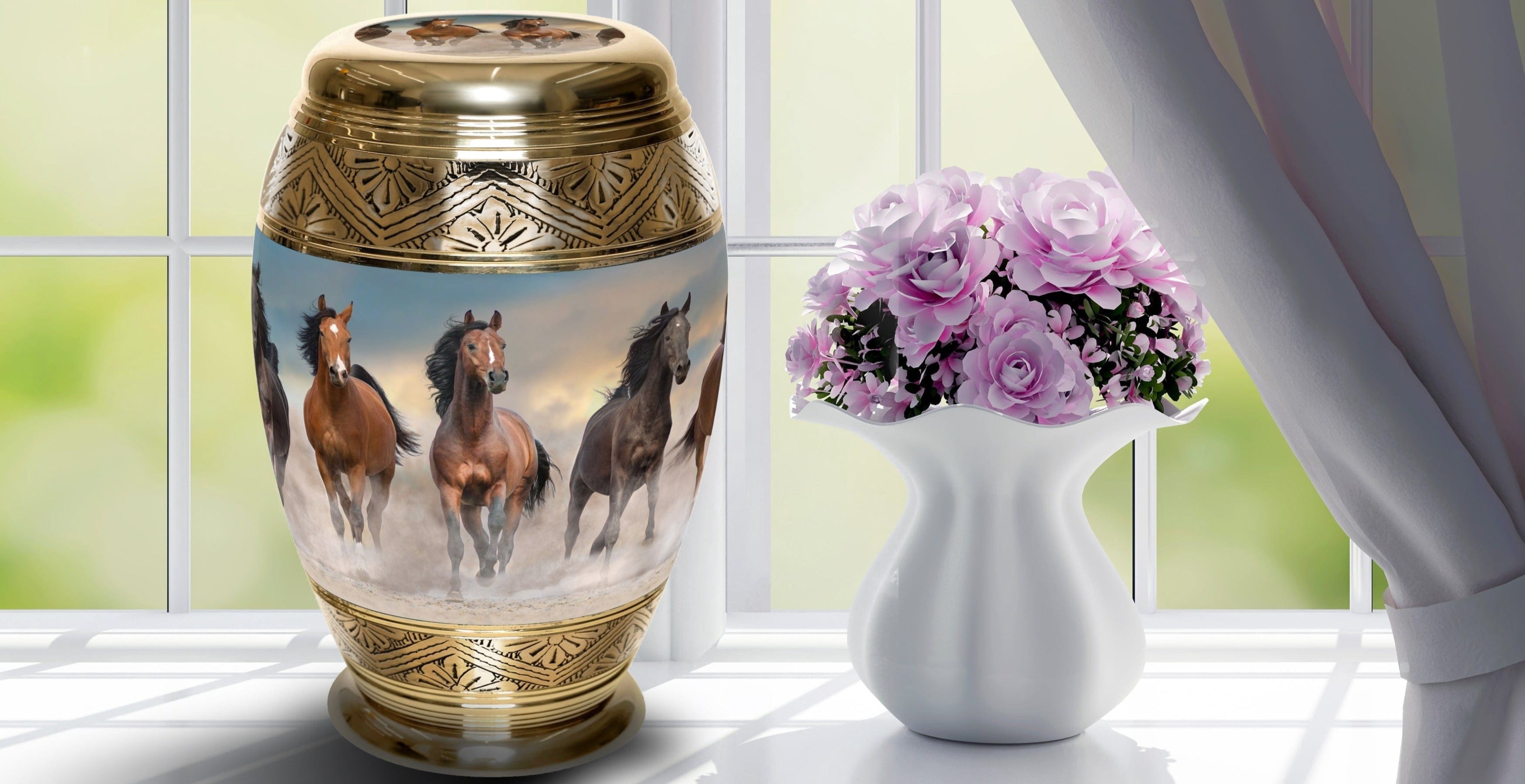 Wild Horses Cremation Urns for Human Ashes Adult Urns for Cremation Ashes Urns for Adult Cremation Ashes Urns for Ashes Cremation Urns for Human Ashes Adult 200 Cubic Inches Small