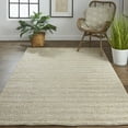 thumbnail image 2 of Feizy Kaelani Transitional Geometric, Tan/Gray, 1'6" x 1'6" Swatch Handmade Reversible Casual Solid Design Carpet for Living Dining Bed Room, 2 of 5