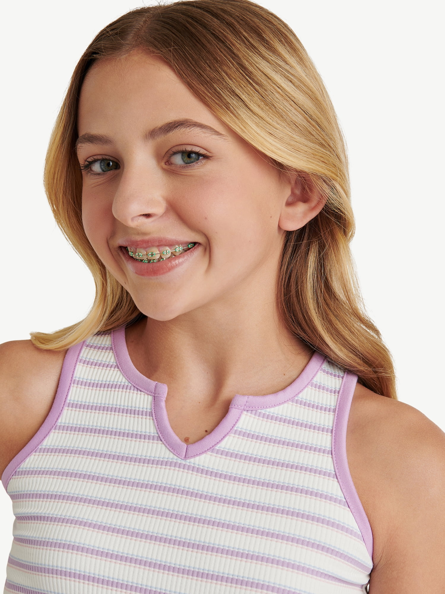 Justice Girls Striped Tee & Short Set, Sizes XS - XLP