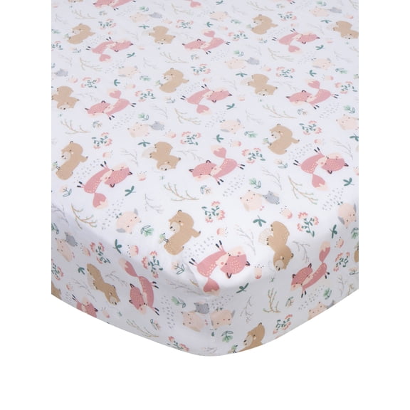 Gerber Baby & Toddler Girls 100% Cotton Fitted Crib Sheet