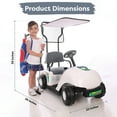 Kid Motorz Junior Pro Golf Cart Battery Powered Riding Toy - White