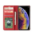 thumbnail image 4 of iPhone XS Max Wallet Case iPhone XS Max Luxury PU Leather Case, Book Folding Flip Retro Case with Kickstand, [RFID Blocking] Credit Card Slot Magnetic Closure Protective Cover, Red, 4 of 8