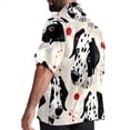 thumbnail image 3 of Spotted Dog Men's Short Sleeve Spread Collar Tops, Casual Button Down Shirts, Printed Summer Beach Shirts, Unisex, 3 of 6