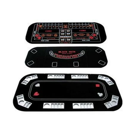 Premium Craps Table - Brybelly 3-in-1 Texas Hold'em Poker, Craps, Blackjack Folding Gaming Tabletop