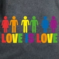 thumbnail image 3 of CafePress - Love Is Love Women's Dark T Shirt - Women's Traditional Fit Dark T-Shirt, 3 of 4