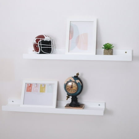 Mllieroo Set Of 2 Wall Shelf Display Floating Shelves 25 6 Length White Mllieroo Set Of 2 Wall Shelf Display Floating Shelves 25 6 Length White Com