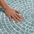 thumbnail image 3 of Addison Rugs Mayfield Premium Machine Washable Transitional Geometric Teal Rectangle Rug, 3' x 5', 3 of 8