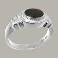 thumbnail image 2 of LBG British Made 10k White Gold Natural Bloodstone Unisex Engagement Ring - 33 size options - Size 10, 2 of 6