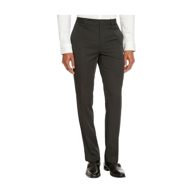 Kenneth Cole Pantalon Habillé Homme à devant Plat, Noir, 30W x 30L