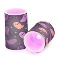 thumbnail image 7 of Yayeee Flameless Candles with Remote Flickering Battery Operated Multi Color Changing, Halloween Purple Ghosts, 7 of 7
