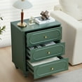 thumbnail image 3 of YOCWO 3 Drawer Dresser, Classic Chest of Drawers with Arc Edge, Green, 3 of 6