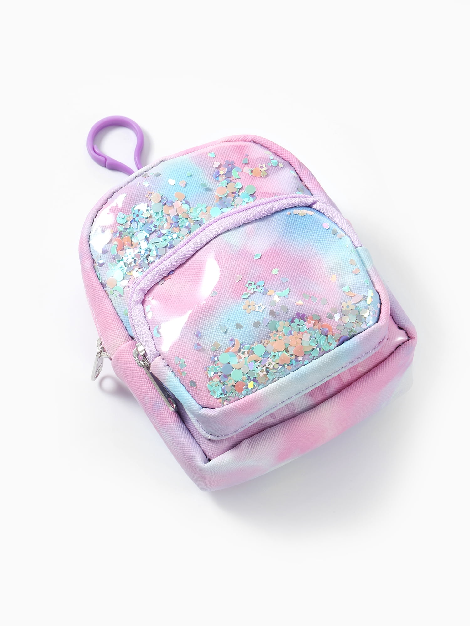 Wonder Nation Mini Backpack Clip-on Storage Pouch, Pastel Multicolor, Girls