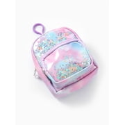Wonder Nation Mini Backpack Clip-on Storage Pouch, Pastel Multicolor, Girls