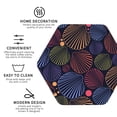 thumbnail image 3 of Naloa Colorful Shells Leather Coasters for Drinks, Durable Drink Coasters 4 Set for Tabletop Protection, Luxurious Home Décor and Housewarming Gift ( {designName})Hexagon, 3 of 6