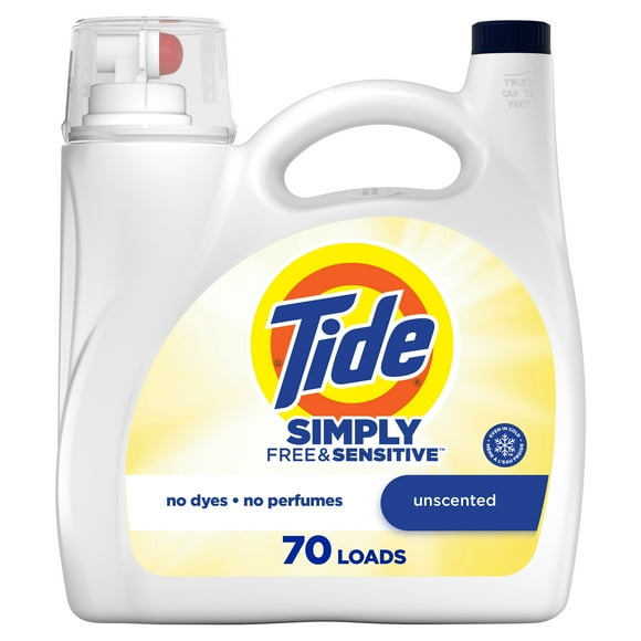 Détergent à lessive liquide Tide Simply, parfum Pur et sensible