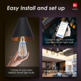 thumbnail image 3 of Helloify Edison ST19 (ST64) Bombilla LED inteligente WiFi, estilo vintage, cambio blanco sintonizable, funciona con Alexa Google Home (sin hub), E26, 2700K-6500K, 2 unidades, luz blanca, 3 of 6
