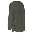 thumbnail image 3 of Basic Sweatshirts for Women 2025 Fall Winter Long Sleeve Crewneck Side Slit Plain Sweatshirt Pullover Tops, 3 of 6