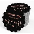 thumbnail image 4 of Inkdotpot Real Rose Gold Foil Thank You From The New Wedding Tags Favor Hang Paper Tags 100 Piece, 4 of 6