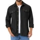 thumbnail image 1 of INSPIRAR CHIC Camisas de trabajo casuales para hombres de manga larga con botones, bolsillos, para pesca y senderismo, XL Negro, 1 of 6