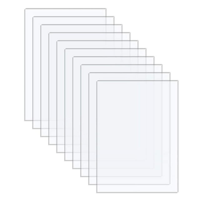 10 pcs Transparent Acrylic Sheets Thick Extruded Plexiglass Message Board Sheets for Crafts Picture Frame Projects Display DIY