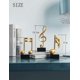 thumbnail image 4 of 3 piezas figuras musicales escultura músico decoración nota musical piano estatua moderna sala de estar hogar artes regalo poliresina oro 19 cmh Hy, 4 of 4