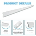 thumbnail image 3 of 10 Pack 11.5‑Inch Adjustable Wire Shelf Brackets – Heavy‑Duty Double‑Track Closet & Wall Shelving System Supports（White）, 3 of 9