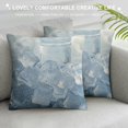 thumbnail image 3 of Sheronv Water Ice Cubes Decorative Throw Pillow Cover for Home Couch 1PC Zipper Closure Cushion Pillowcase 20x20in, 3 of 5