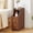 Walnut, variant on 7.87" Ultra Narrow Nightstand Set of 2 with 2 Drawer and Charging Station, Slim End Table Bedside Table for Bedroom with Open Shelf, Walnut